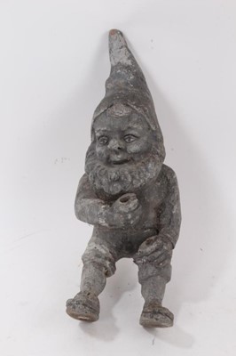Lot 749 - Antique lead garden gnome