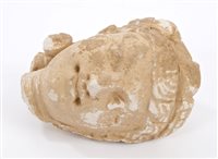 Lot 767 - Ancient Indian Gandhara carved stone female...