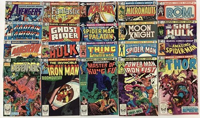 Lot 148 - One Large box of Marvel comics (1980's) to include Moon Knight, The amazing Spider-Man, She Hulk, Ghost Rider, Spider-woman and many others. Approximately 230 comics.