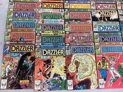 Lot 133 - Group of Marvel Comics, Dazzler. (1981 to 1986) Includes Issues 1 - 30, 32 - 37 and 39 - 41. English and American price variants. Approximately 39 comics.