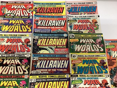 Lot 96 - Marvel Comics, 1970's Amazing Adventures featuring War Of The Worlds #18-39 missing #25