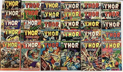 Lot 134 - Large quantity of Marvel comics, The mighty Thor. (1969 - 1979) English and American price variants. Approximately 75 comics.