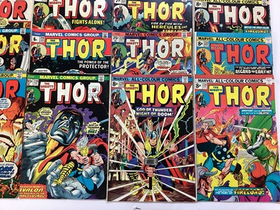 Lot 134 - Large quantity of Marvel comics, The mighty Thor. (1969 - 1979) English and American price variants. Approximately 75 comics.