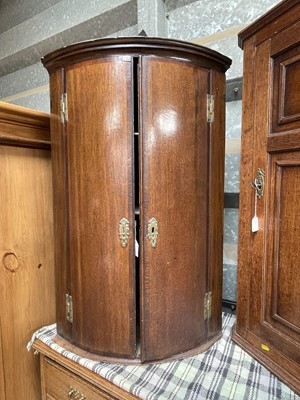 Lot 82 - George III oak corner cupboard and another corner cupboard