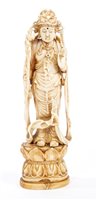 Lot 770 - Late 19th century Chinese carved ivory figure...