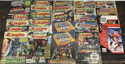 Lot 249 - Box of Eagle Magazines, mostly 80s & 90s