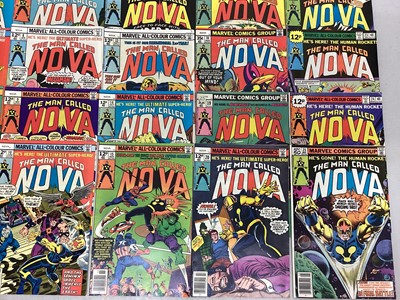 Lot 136 - Marvel comics Nova (1976 to 1979) To include issue No. 1 the origin of Nova. Complete run from issue 1 - 25. English and American price variants. (19)