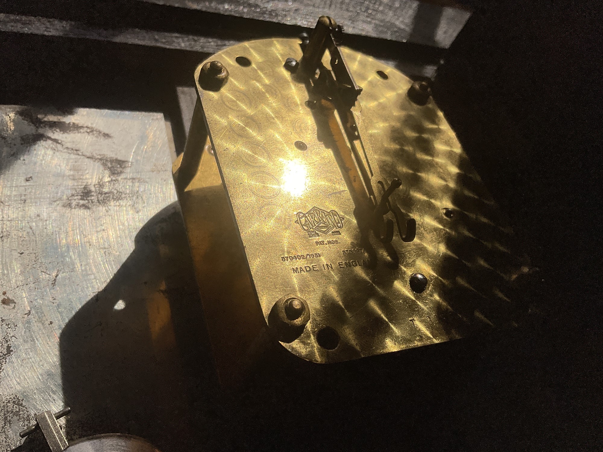 Lot 146 Art Deco square face wall clock by Garrard