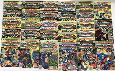 Lot 138 - Large group of Marvel comics, Captain America and the Falcon. (1969 to 1978) to include issue No.117 1st appearance of the Falcon. English and American price variants. Approximately 60 comics.