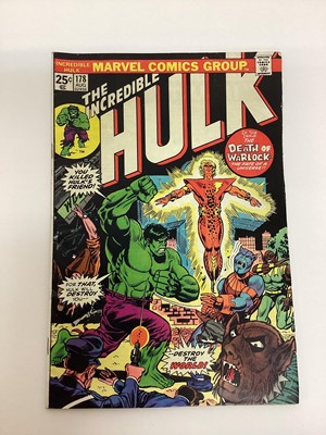 Lot 172 - Marvel Comics, 1970's The Incredible Hulk #176 #177 #178. The death & rebirth of Adam Warlock.