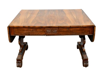 Lot 1439 - Good George IV rosewood library table