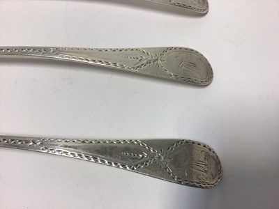 Lot 60 - Set of four George III silver spoons