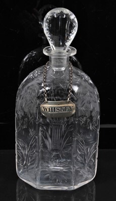 Lot 110 - An 18th century Dutch glass decanter and stopper, with Whiskey label – Curzon provenance