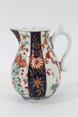 Lot 100 - A Worcester Queen’s pattern facetted sparrow beak milk jug, circa 1770