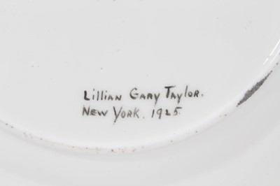 Lot 96 - A Minton plate, painted by Lillian Gary Taylor with ‘Letter-of-Marque Ship ‘Bethel’ of Boston