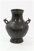Lot 780 - Antique Chinese bronze archaic-style vase with...