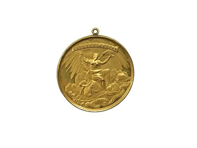 Lot 94 - The death of H.M. King George III, rare gilt metal commemorative medallion