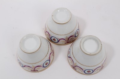 Lot 107 - Three early 19th century Paris porcelain tea bowls