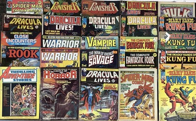 Lot 248 - Quantity of 1970's The Deadly Hands Kung Fu together with 1974 Marvel Comics Group Dracula Lives #1 and other comic magazines.