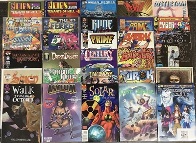 Lot 247 - Large quantity of Dark Horse Comics, Malibu Comics and Caliber Comics to include Danger Girl, Harvest Lieberman Lorimer issues 2-5, Fury "Peacemaker", 1963 Tomorrow Syndicate and others
