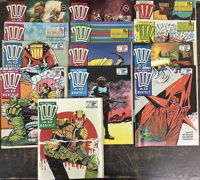 Lot 245 - Box of 2000 ad monthly comic's together with Judge Dredd comics