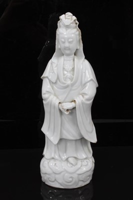 Lot 128 - Chinese blanc-de-Chine figure of Guanyin