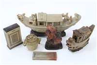 Lot 787 - Antique Chinese carved soapstone model of a...