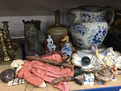 Lot 73 - Group of antique and later china and other items