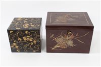 Lot 791 - 19th century Japanese black lacquer and...