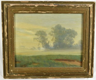 Lot 1265 - Alfred Blundell (1883-1968) oil on panel, Early Morning, Cuckoo Wood, Icklingham