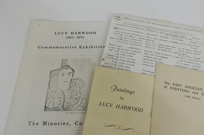 Lot 1266 - Original prospectus for the East Anglian School of Painting and Drawing, together with early exhibition catalogues including early catalogue for Lucy Harwood and Lucy Harwood exhibition poster