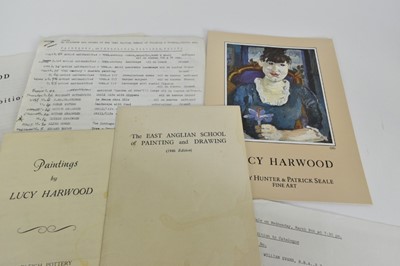 Lot 1266 - Original prospectus for the East Anglian School of Painting and Drawing, together with early exhibition catalogues including early catalogue for Lucy Harwood and Lucy Harwood exhibition poster