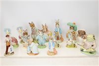 Lot 2126 - Fifteen Royal Albert Beatrix Potter figures -...