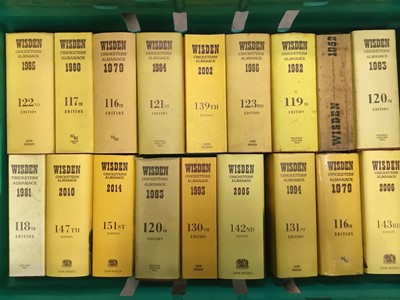 Lot 180 - Three boxes of assorted Wisden Cricket Almanacks