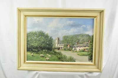 Lot 1275 - *Clive Madgwick (1939-2005) oil on canvas - Great Waldingfield, signed, dated 2001 verso, framed