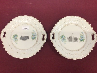 Lot 884 - Pair of Edwardian porcelain commemorative plates