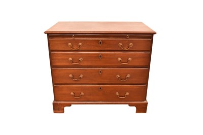 Lot 1410 - Good George II mahogany dressing chest