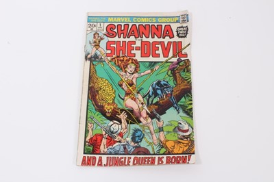 Lot 158 - Marvel Comics, 1972 Bronze Age, Shanna The She-Devil. First appearance of Shanna. Priced 20cent