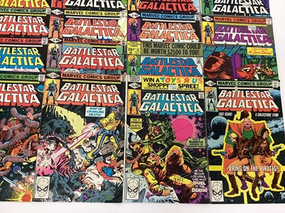 Lot 161 - Marvel comics Battlestar Galactica (1979 to 1981) Complete series, issue 1 - 23. English and American price variants. (23)
