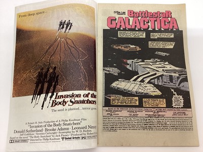 Lot 161 - Marvel comics Battlestar Galactica (1979 to 1981) Complete series, issue 1 - 23. English and American price variants. (23)