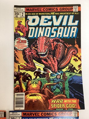 Lot 174 - Marvel Comics, 1978 Devil Dinosaur #1 #2 #6 #7 all priced 35 cent