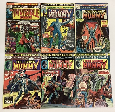 Lot 162 - Marvel Comics, 1973 Supernatural Thrillers featuring The Invisible Man #2 together with The Living Mummy #5 #7 #10 #13 #15