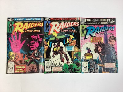 Lot 165 - Marvel comics Raiders of the lost ark issue 1 - 3 (1981) and a group of The further adventures of Indian jones comics (1983 - 1986) Approximately 28 comics.
