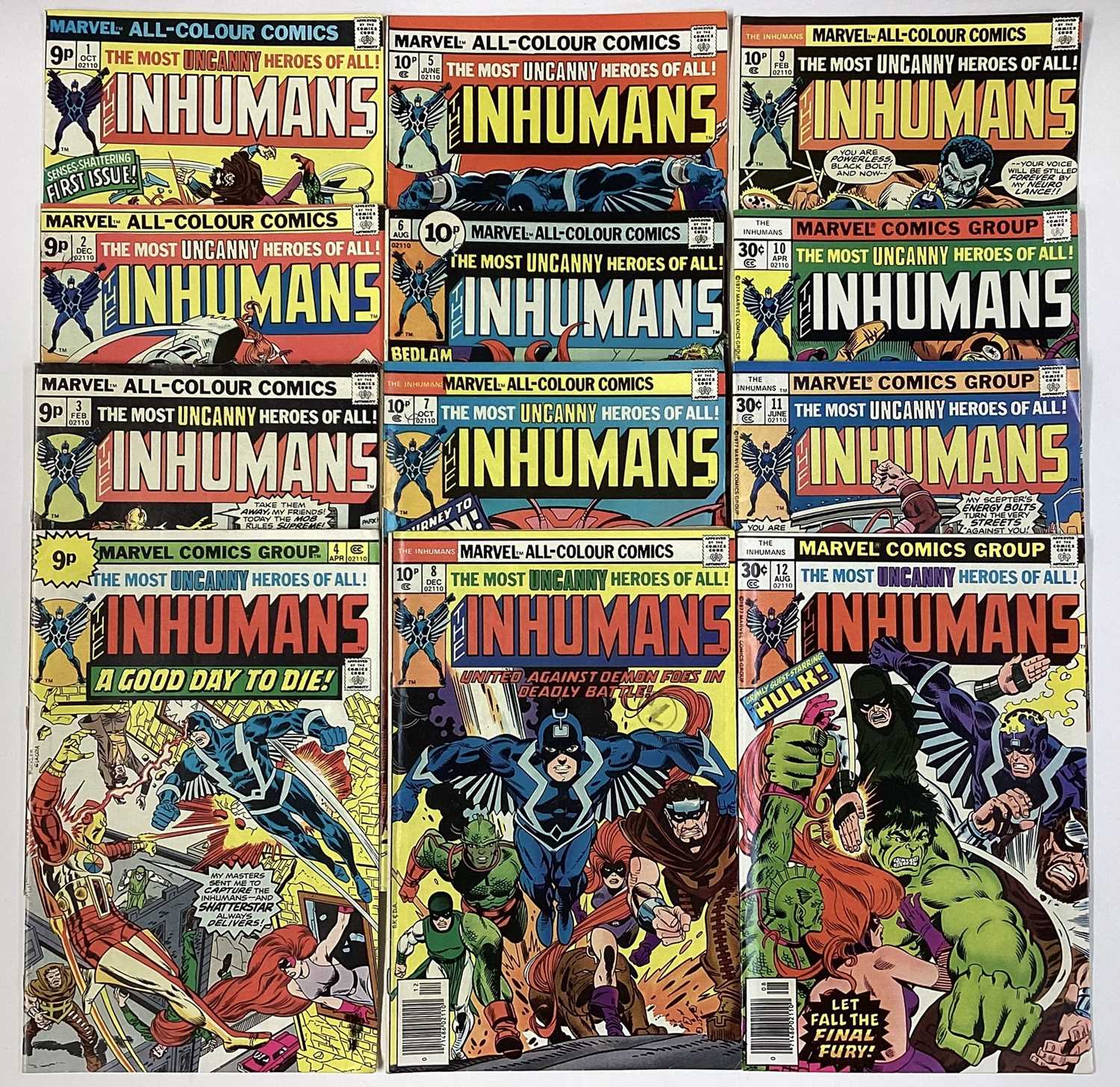 Lot 166 - Marvel comics The Inhumans (1975 to 1977)