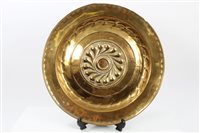 Lot 802 - 17th century Nuremberg brass alms dish with...