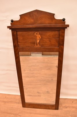 Lot 1398 - 19th century mahogany Biedermeier mirror