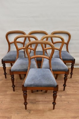 Lot 1430 - Set of six Victorian mahogany hoop back dining chairs