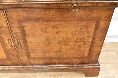 Lot 1139 - 18th century Pepysian style burr walnut bookcase
