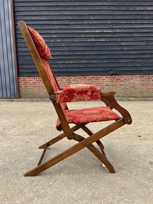 Lot 75 - Early 20th century campaign style folding chair