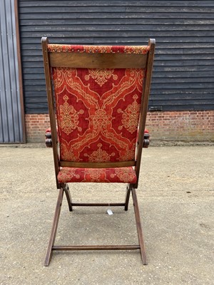 Lot 75 - Early 20th century campaign style folding chair